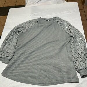 Jcpenney Gray Size  XLarge  Long Sleeve Shirt with hole design on the sleeves